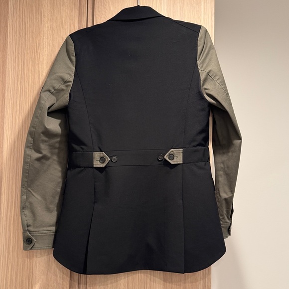 Veronica Beard Black and Green Dickey Blazer Jacket - Size 10 - Picture 2 of 16